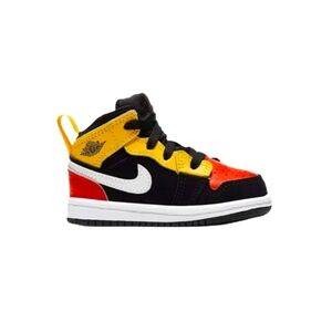 New Toddler Nike Air Jordan 1 Mid Amarillo Orange Yellow Size 5C